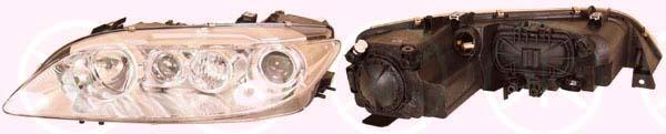 Headlight, H1/H1/H3, with motor for headlamp levelling, Left, Housing Colour: Aluminium, Illuminance [lx]: 17.5, GJ6A510L0C (MAZDA), GJ6A510L0E (MAZDA), GJYA510L0 (MAZDA), GJYA510L0A (MAZDA), GJYA-51-0L0B (MAZDA), GJ6A510L0B (MAZDA)