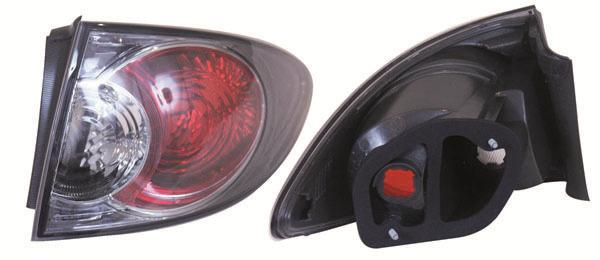 Tail Light Assembly, without bulb holder, Right, Outer section, Housing Colour: chrome/black, GR4B51150 (MAZDA), GR4B51150A (MAZDA)