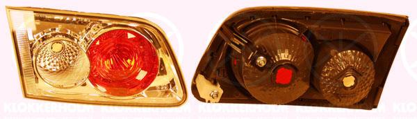 Tail Light Assembly, without bulb holder, Left, Inner Section, Housing Colour: chrome, GJ6A-51-584 (MAZDA), GJ5E513G0 (MAZDA), GJ5E513G0B (MAZDA)