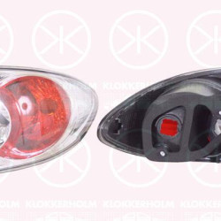 Tail Light Assembly, without bulb holder, Right, Outer section, Housing Colour: chrome, G21B51150B (MAZDA)