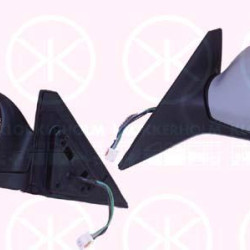 Exterior Mirror, w/primer, for electric mirror adjustment, Aspherical, Heatable, Left, GJ6A6918ZD (MAZDA), GJ6A6918ZE (MAZDA)