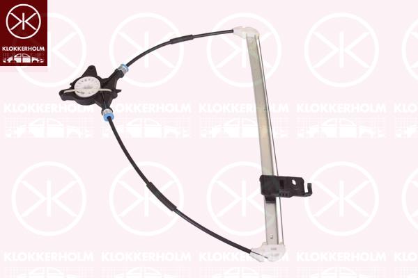 Window Regulator, OE-type, without electric motor, Electric, Left Rear, GJ6A73590A (MAZDA), GJ6A73590B (MAZDA), GJ6A73590C (MAZDA), GJ6A73590E (MAZDA), GJ6A73590F (MAZDA), GJ6A73590G (MAZDA), GJ6A73590H (MAZDA), GJ6A-73-590H (MAZDA), GP9A73560 (MAZDA)