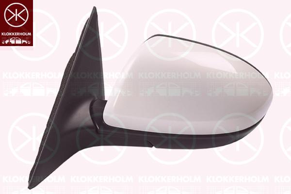 Exterior Mirror, w/primer, for electric mirror adjustment, Aspherical, Heatable, Left, GS1E69180D (MAZDA), GS1E-69-180D (MAZDA)