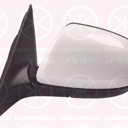 Exterior Mirror, w/primer, for electric mirror adjustment, Aspherical, Heatable, Left, GS1E69180D (MAZDA), GS1E-69-180D (MAZDA)