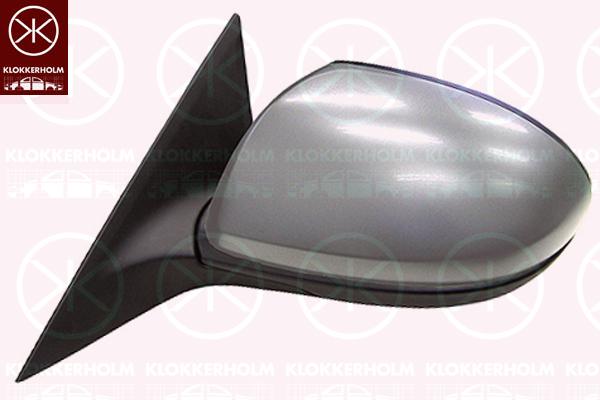 Exterior Mirror, w/primer, Electronically foldable, for electric mirror adjustment, Aspherical, Heatable, Left, GS1F69180D (MAZDA), GS1F-69-18ZB (MAZDA)