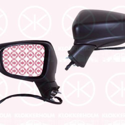 Exterior Mirror, Right, for electric mirror adjustment, Electronically foldable, Number of pins: 8, with indicator, Heatable, Convex, w/primer, GHR169121A (MAZDA), GHR1-69-121A (MAZDA), GHR169121B (MAZDA), GHR169121D (MAZDA), GHR169121E (MAZDA), GHR1-69-121F (MAZDA), GHR169121G (MAZDA), GHR169121H (MAZDA), GHR169121J (MAZDA), GHR169121K (MAZDA)