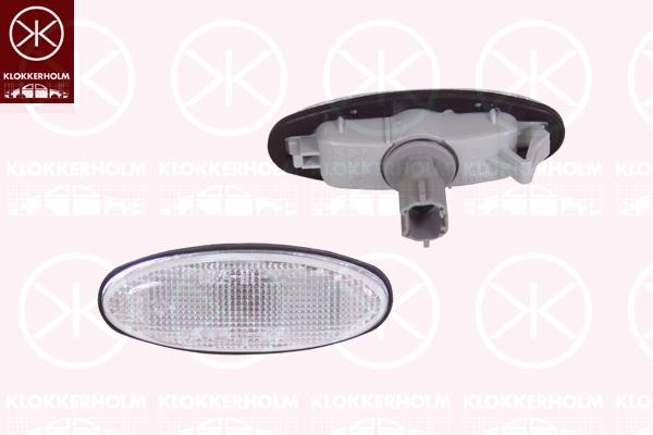 Direction Indicator, with bulb holder, white, both sides, 8BD151120 (MAZDA), DA1451120A (MAZDA)