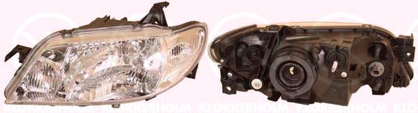 Headlight, H4, for vehicles with headlight levelling, Left, Illuminance [lx]: 12.5, Trim Level: IKKE SPORT, BL4D510L0D (MAZDA)