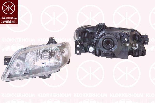 Headlight, H4, for vehicles with headlight levelling, Left, Housing Colour: black, Trim Level: IKKE SPORT, BL4G510L0 (MAZDA)