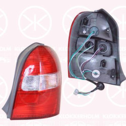 Tail Light Assembly, without rear fog light, with bulb holder, white/red, Right, not ECE approved, B25R51150C (MAZDA), B25R-51-170C (MAZDA)