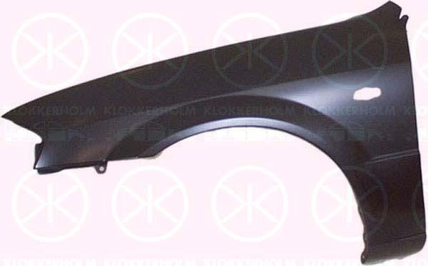 Wing, Right Front, with hole for direction indicator, BJ3K52111 (MAZDA), BJ3K52111A (MAZDA), BJ3K52111B (MAZDA)