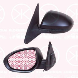 Exterior Mirror, Left, for electric mirror adjustment, Heatable, w/primer, BBR36918ZD (MAZDA), BBR36918ZM (MAZDA), BBM56918ZE (MAZDA)