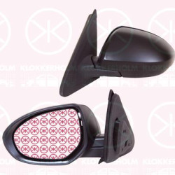 Exterior Mirror, Left, for electric mirror adjustment, Electronically foldable, Heatable, w/primer, B38N6918ZK (MAZDA), BBR36918ZF (MAZDA), GS1D691N7A (MAZDA)