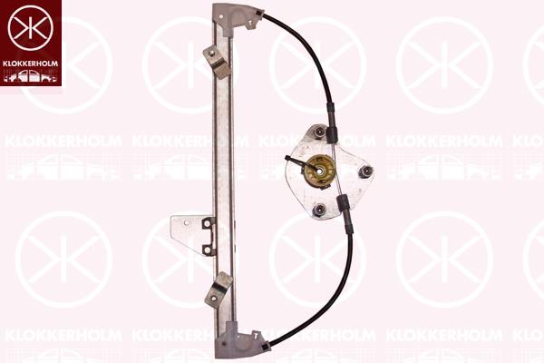 Window Regulator, without electric motor, Electric, Left Rear, BBM473590 (MAZDA)