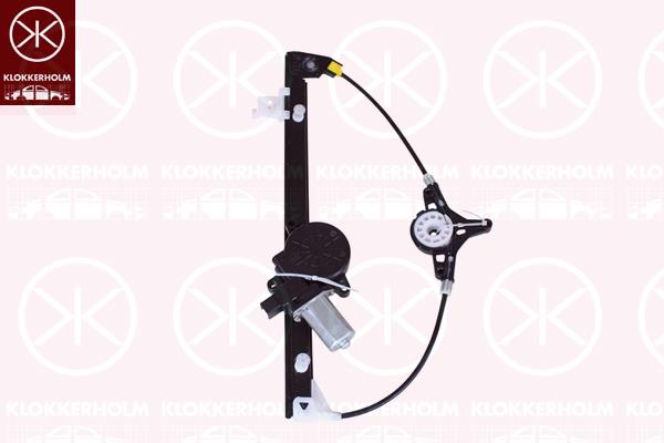 Window Regulator, OE-type, with electric motor, Electric, Left Rear, Number of pins: 6, BBM473590 (MAZDA)