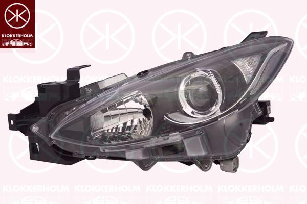 Headlight, Left, H11, H15, with motor for headlamp levelling, with daytime running light, BHR1510L0 (MAZDA), BHR1510L0A (MAZDA)