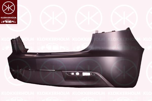 Bumper, Partial primed, Rear, BBM450221H8H (MAZDA), BBM450221HAA (MAZDA), BBM450221L8H (MAZDA), BBM450221M8N (MAZDA), BBM450221MBB (MAZDA), BBM450221MAA (MAZDA)