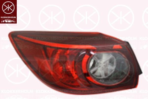 Tail Light Assembly, 5-drs, Right, Outer section, without bulb holder, B45C51150 (MAZDA), B45C51150A (MAZDA), B45C51150B (MAZDA), B45C51150C (MAZDA)