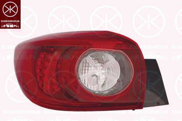 Tail Light Assembly, 5-drs, Right, Outer section, LED, WY21W, without bulb holder, B45D51150B (MAZDA), B45D51150C (MAZDA), B45D51150D (MAZDA)