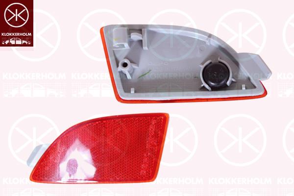 Reflector, 5-drs, red, Left Rear, BCW8515M0 (MAZDA), BCW8-51-5M0A (MAZDA), BCW8-51-5M0B (MAZDA)