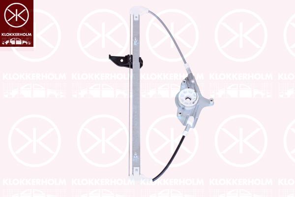 Window Regulator, 4-dr, without electric motor, Electric, Left Rear, BHN973590 (MAZDA), BHN973590A (MAZDA)