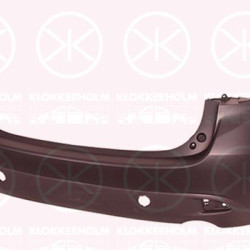 Bumper, 5-drs, Partial primed, Rear, BHN950221A8N (MAZDA), BHN950221ABB (MAZDA), BHN950221B8N (MAZDA), BHN950221BB (MAZDA), BHN950221BBB (MAZDA), BJT650221ABB (MAZDA)