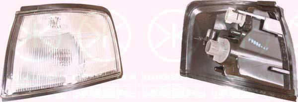 Direction Indicator, with bulb holder, white, Right, DC0351060C (MAZDA)