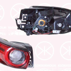 Tail Light Assembly, Left, Outer section, LED, WY21W, with bulb holder, K12351160E (MAZDA), K12351160F (MAZDA), K12351160G (MAZDA), K12351160H (MAZDA)