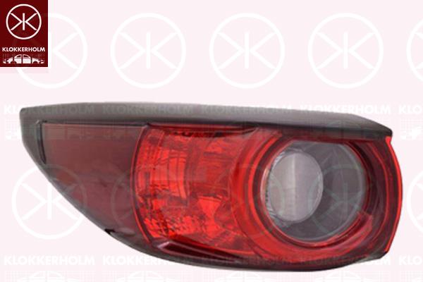 Tail Light Assembly, Right, Outer section, without bulb holder, W21/5W, WY21W, KB8M51150D (MAZDA), KB8M51150E (MAZDA), KB8M51150F (MAZDA), KB8M51150G (MAZDA)