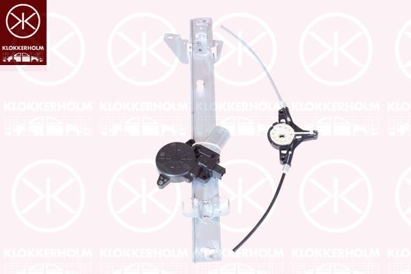 Window Regulator, OE-type, with electric motor, with comfort function, Electric, Left Front, Number of pins: 6, KD53-59-590 (MAZDA)