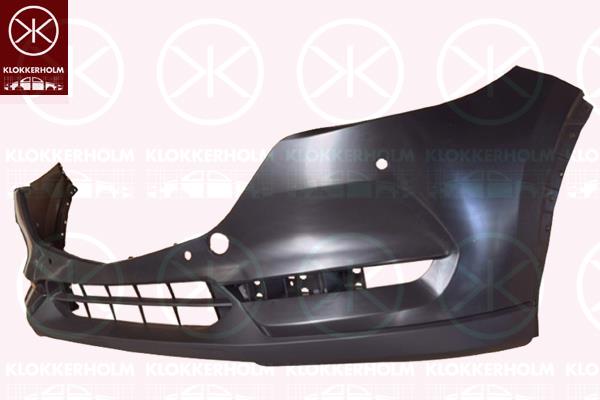 Bumper, Partial primed, Front, with hole(s) for parking distance control, Lower Section, Number of bores: 4, KB8A5003BXZ04G (MAZDA)