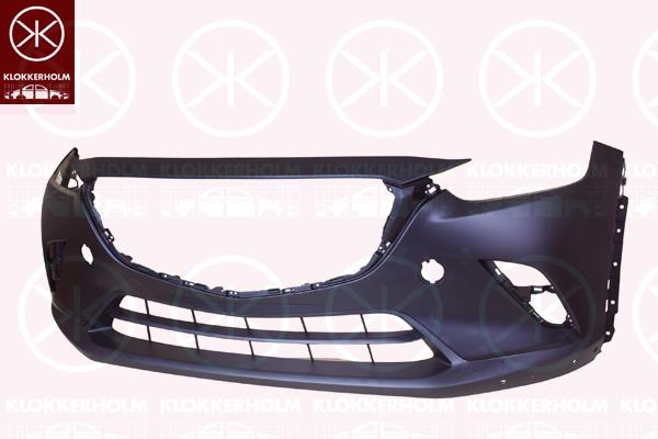 Bumper, Partial primed, Front, with holes/bracket for broad trim strips, DL8D50031BBB (MAZDA)