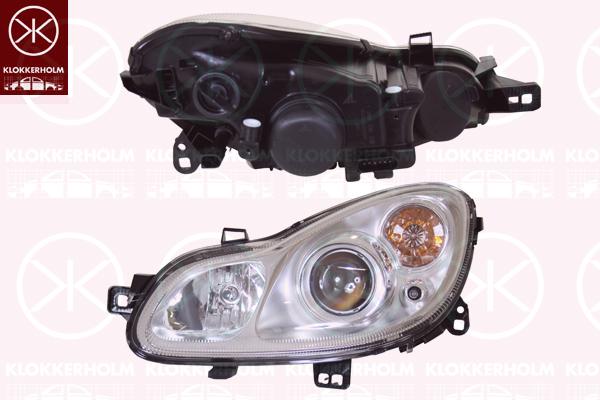 Headlight, H7/H7, with motor for headlamp levelling, AL, Left, Illuminance [lx]: 17.5, A4518200159 (SMART)