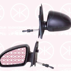 Exterior Mirror, Left, Control: cable pull, black, Convex, 4518100516 (SMART), A4518100116C22A (SMART), A4518100516 (SMART), A4518110107C22A