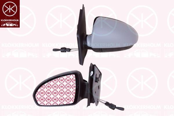 Exterior Mirror, Left, Control: cable pull, w/primer, Convex, A4518100116C22A (SMART), 4518100116 (SMART), A 4518100116 (SMART), A4518100116 (SMART)