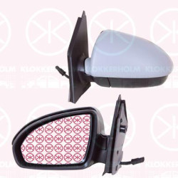 Exterior Mirror, Right, for electric mirror adjustment, Heatable, w/primer, Convex, 4518100416 (SMART), A4518100416 (SMART), A4518100416C22A (SMART)