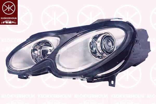 Headlight, H7/H7, with motor for headlamp levelling, Right, AL, A4545401054 (SMART)