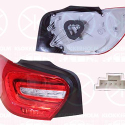 Tail Light Assembly, Left, Trim Level: Basic, Connector Shape: angular, Outer section, LED, with bulb holder, ULO, 1769062300 (MERCEDES), 1769063300 (MERCEDES), A1769062300 (MERCEDES), A1769063300 (MERCEDES)