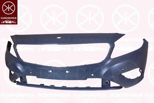 Bumper, w/primer, with hole(s) for parking assistant system, Front, with hole(s) for fog lights, 176 880 08 40 9999 (MERCEDES), A17688008409999 (MERCEDES), A176 880 08 40 9999 (MERCEDES)