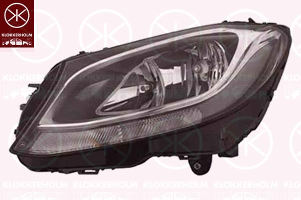 Headlight, Right, Model Year to: 2018, H7/H7, with motor for headlamp levelling, 2058200261 (MERCEDES), 2059066502 (MERCEDES), A2058200261 (MERCEDES), A2059066502 (MERCEDES)