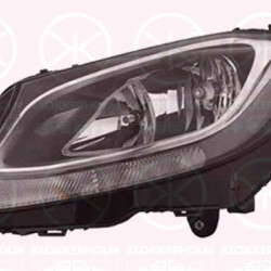 Headlight, Right, Model Year to: 2018, H7/H7, with motor for headlamp levelling, 2058200261 (MERCEDES), 2059066502 (MERCEDES), A2058200261 (MERCEDES), A2059066502 (MERCEDES)