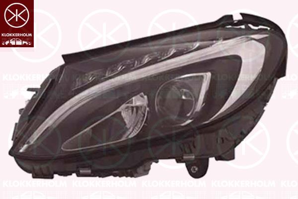 Headlight, Model Year to: 2018, Left, LED, with motor for headlamp levelling, without LED control unit for daytime running-/position ligh, without control unit for aut. LDR, 2058203661 (MERCEDES), A2058203661 (MERCEDES), A2059062302 (MERCEDES), A2059067302 (MERCEDES), A2059067303 (MERCEDES)