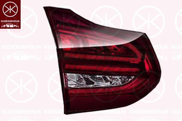 Tail Light Assembly, Left, LED, Inner Section, FARBA, 2059065900 (MERCEDES), A 205 906 5900 (MERCEDES), A2059065900 (MERCEDES)