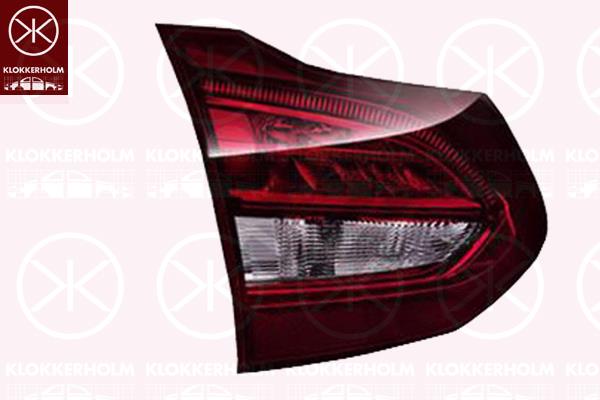 Tail Light Assembly, Right, Inner Section, with bulb holder, FARBA, 2059065600 (MERCEDES), A 205 906 5600 (MERCEDES), A2059065600 (MERCEDES)