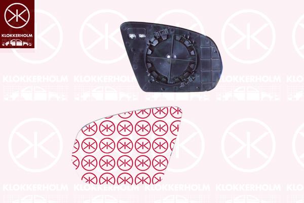 Mirror Glass, exterior mirror, Heatable, Left, Number of pins: 2, 0998100116 (MERCEDES), 0998100900 (MERCEDES), A0998100116 (MERCEDES), A0998100900 (MERCEDES)