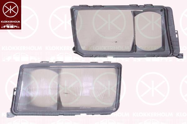 Diffusing Lens, headlight, Left, Illuminance [lx]: 17.5, 002 826 8490 (MERCEDES), A 002 826 8490 (MERCEDES), A002 826 8490 (MERCEDES)