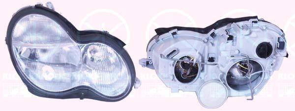 Headlight, H7/H7, for vehicles with headlight levelling, Depo, Left, Illuminance [lx]: 27.5, 203 820 0161 (MERCEDES), A 203 820 0161 (MERCEDES), A203 820 0161 (MERCEDES)