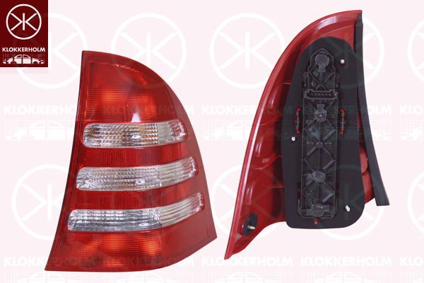 Tail Light Assembly, Right, with bulb holder, Indicator Colour: white, ULO, 203 820 1264 (MERCEDES), 203 820 2464 (MERCEDES), A 203 820 1264 (MERCEDES), A 203 820 2464 (MERCEDES), A203 820 1264 (MERCEDES), A203 820 2464 (MERCEDES)