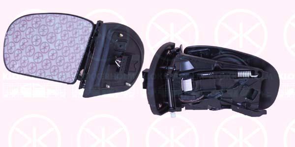 Exterior Mirror, for electric mirror adjustment, Aspherical, Heatable, Left, Number of pins: 7, 203 810 0121 (MERCEDES), 203 810 0176 (MERCEDES), A203 810 0121 (MERCEDES), A203 810 0176 (MERCEDES)