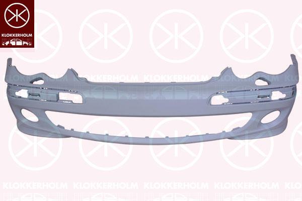 Bumper, w/primer, Front, with hole(s) for washer nozzle, 203 885 3125 (MERCEDES), A 203 885 3125 (MERCEDES), A203 885 3125 (MERCEDES)